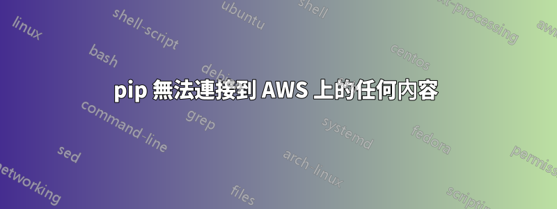 pip 無法連接到 AWS 上的任何內容