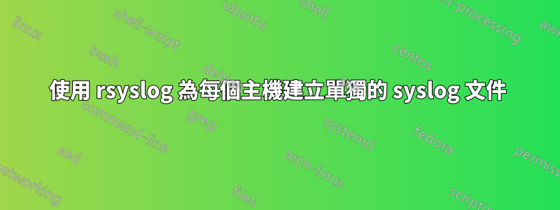 使用 rsyslog 為每個主機建立單獨的 syslog 文件