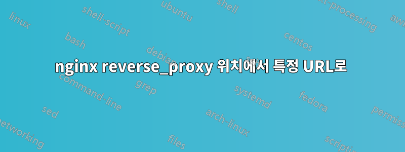 nginx reverse_proxy 위치에서 특정 URL로