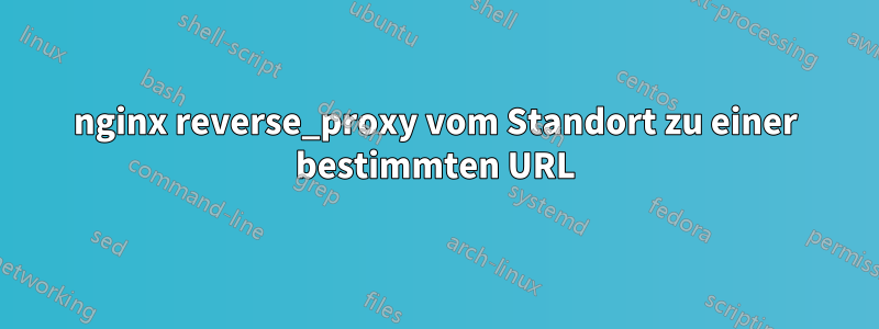 nginx reverse_proxy vom Standort zu einer bestimmten URL
