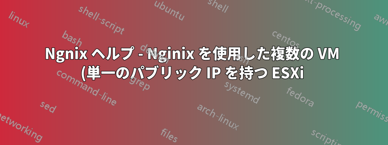 Ngnix ヘルプ - Nginix を使用した複数の VM (単一のパブリック IP を持つ ESXi)?