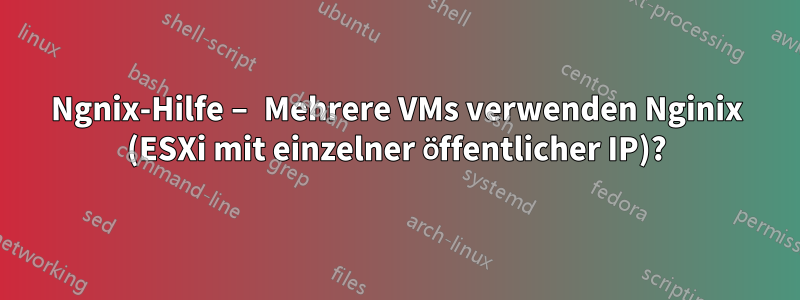 Ngnix-Hilfe – Mehrere VMs verwenden Nginix (ESXi mit einzelner öffentlicher IP)?