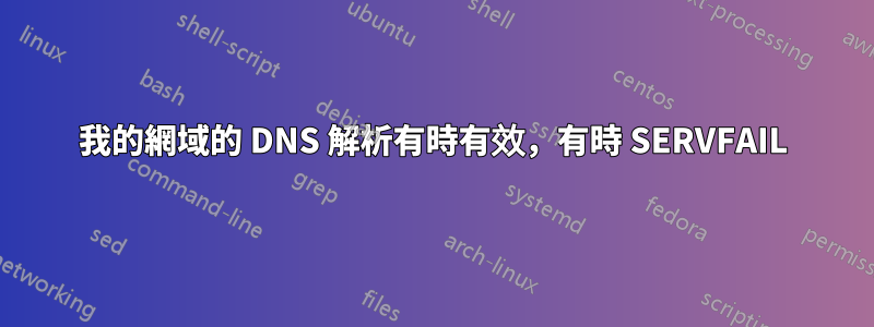 我的網域的 DNS 解析有時有效，有時 SERVFAIL