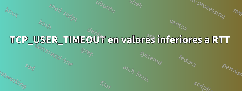 TCP_USER_TIMEOUT en valores inferiores a RTT