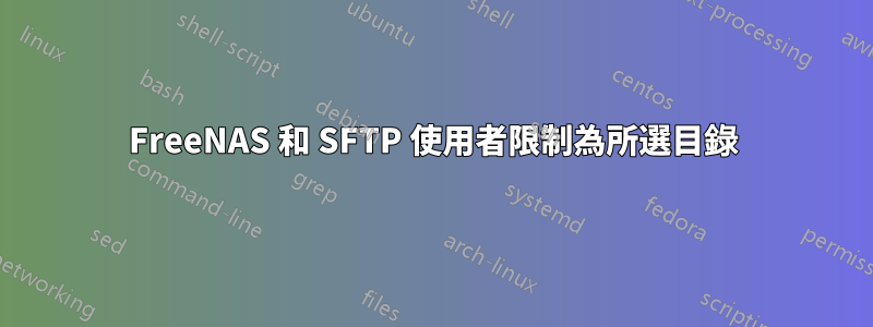 FreeNAS 和 SFTP 使用者限制為所選目錄