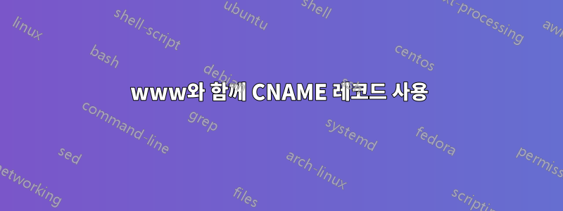 www와 함께 CNAME 레코드 사용