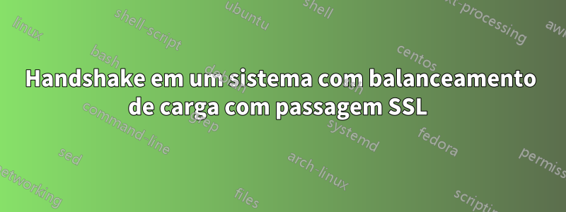 Handshake em um sistema com balanceamento de carga com passagem SSL 