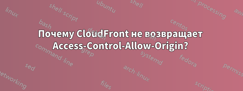 Почему CloudFront не возвращает Access-Control-Allow-Origin?