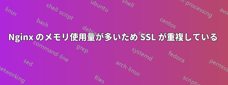 Nginx のメモリ使用量が多いため SSL が重複している
