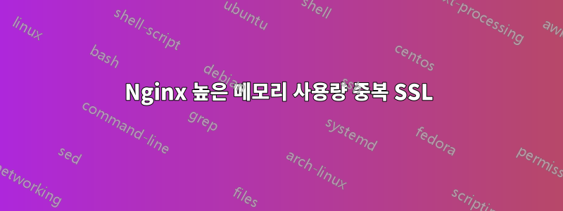 Nginx 높은 메모리 사용량 중복 SSL