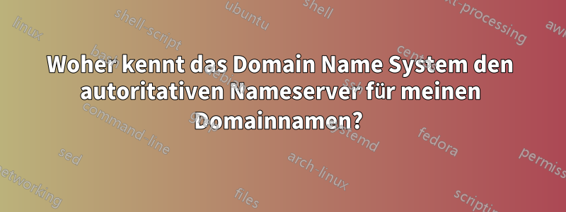 Woher kennt das Domain Name System den autoritativen Nameserver für meinen Domainnamen? 