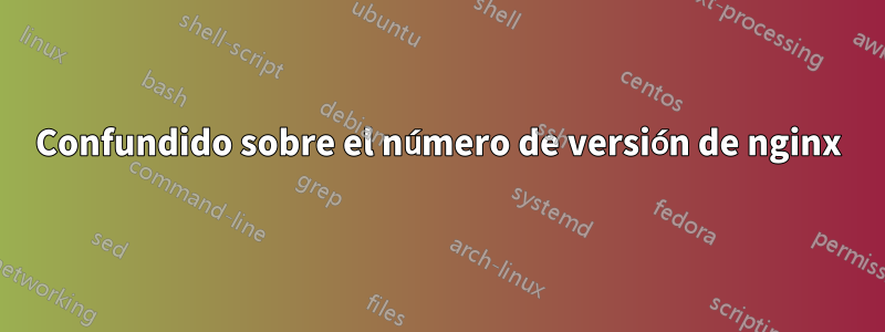 Confundido sobre el número de versión de nginx