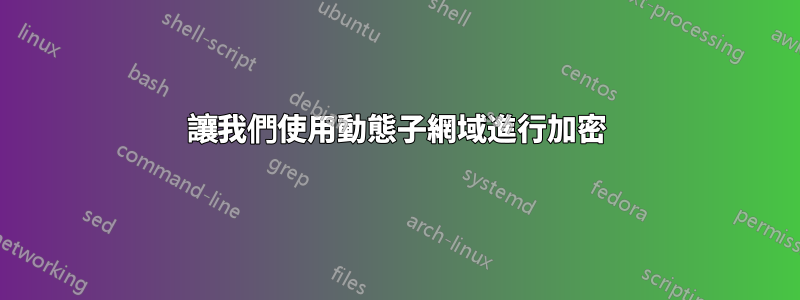 讓我們使用動態子網域進行加密
