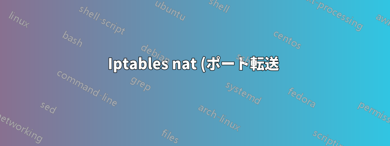 Iptables nat (ポート転送) 後にソース IP を保持する
