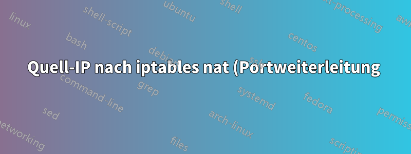 Quell-IP nach iptables nat (Portweiterleitung) beibehalten