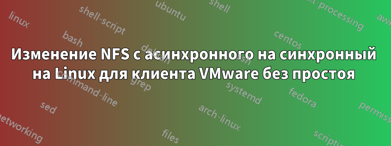 Изменение NFS с асинхронного на синхронный на Linux для клиента VMware без простоя