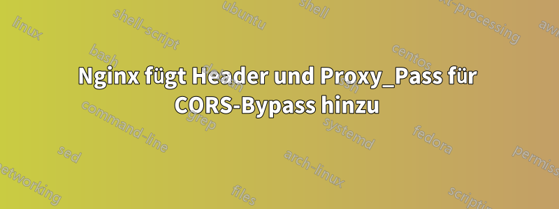 Nginx fügt Header und Proxy_Pass für CORS-Bypass hinzu
