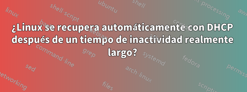 ¿Linux se recupera automáticamente con DHCP después de un tiempo de inactividad realmente largo?