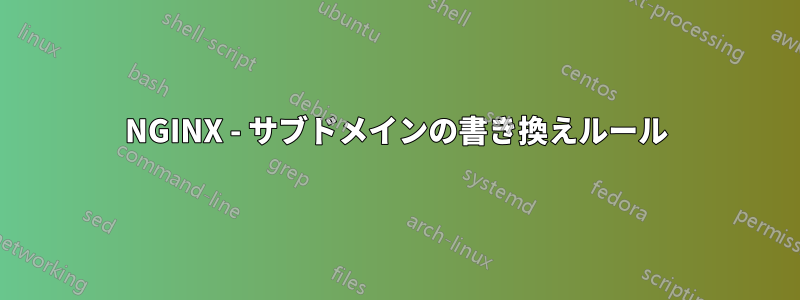NGINX - サブドメインの書き換えルール