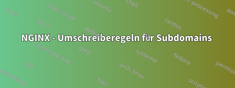 NGINX - Umschreiberegeln für Subdomains