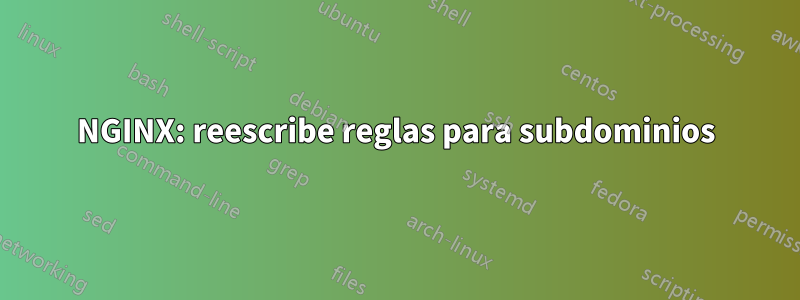 NGINX: reescribe reglas para subdominios