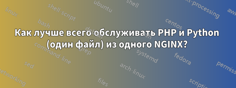 Как лучше всего обслуживать PHP и Python (один файл) из одного NGINX?