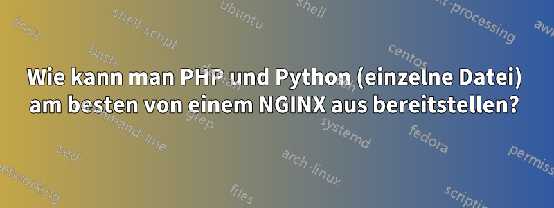 Wie kann man PHP und Python (einzelne Datei) am besten von einem NGINX aus bereitstellen?