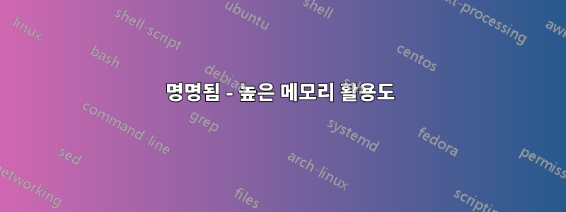 명명됨 - 높은 메모리 활용도