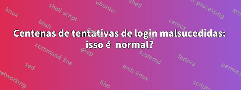 Centenas de tentativas de login malsucedidas: isso é normal?