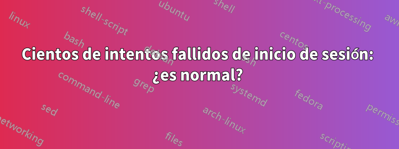 Cientos de intentos fallidos de inicio de sesión: ¿es normal?