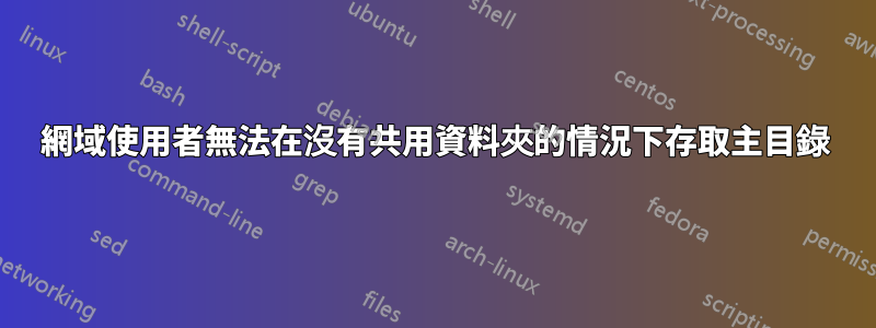 網域使用者無法在沒有共用資料夾的情況下存取主目錄
