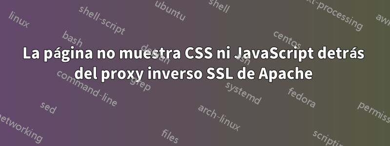 La página no muestra CSS ni JavaScript detrás del proxy inverso SSL de Apache