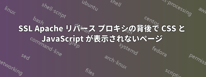 SSL Apache リバース プロキシの背後で CSS と JavaScript が表示されないページ