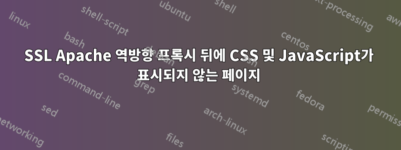 SSL Apache 역방향 프록시 뒤에 CSS 및 JavaScript가 표시되지 않는 페이지