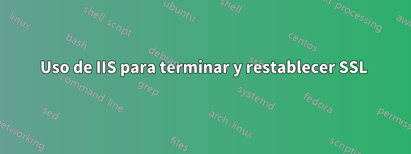 Uso de IIS para terminar y restablecer SSL