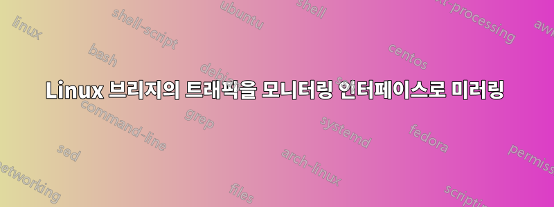 Linux 브리지의 트래픽을 모니터링 인터페이스로 미러링