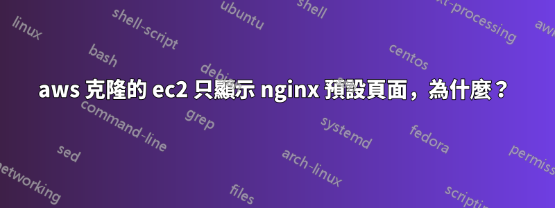 aws 克隆的 ec2 只顯示 nginx 預設頁面，為什麼？