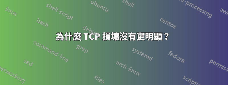 為什麼 TCP 損壞沒有更明顯？