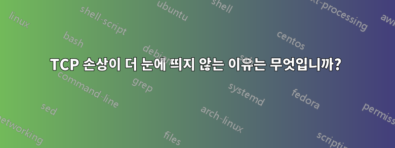 TCP 손상이 더 눈에 띄지 않는 이유는 무엇입니까?