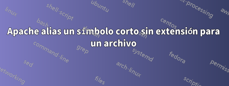 Apache alias un símbolo corto sin extensión para un archivo
