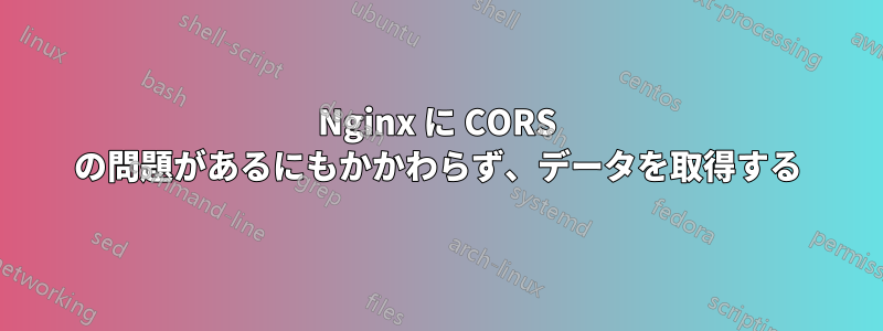 Nginx に CORS の問題があるにもかかわらず、データを取得する