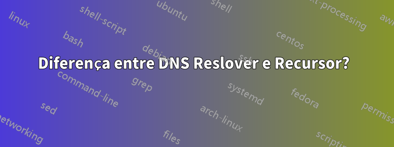 Diferença entre DNS Reslover e Recursor? 