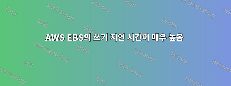 AWS EBS의 쓰기 지연 시간이 매우 높음