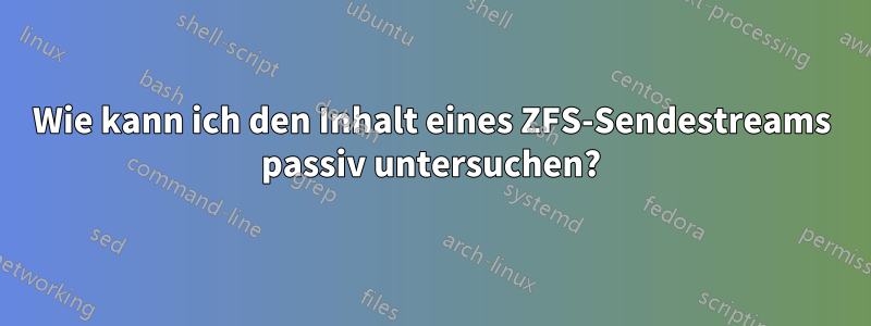 Wie kann ich den Inhalt eines ZFS-Sendestreams passiv untersuchen?