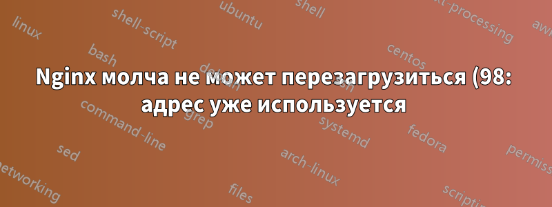 Nginx молча не может перезагрузиться (98: адрес уже используется), но больше ничего не прослушивается на порту