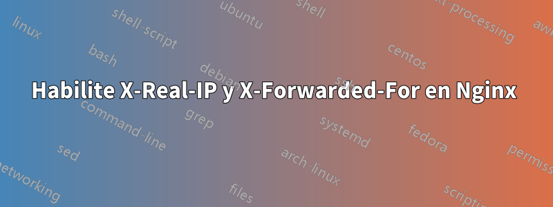 Habilite X-Real-IP y X-Forwarded-For en Nginx