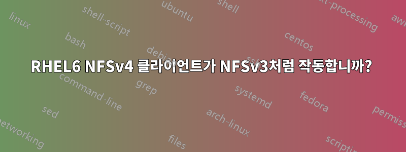 RHEL6 NFSv4 클라이언트가 NFSv3처럼 작동합니까?