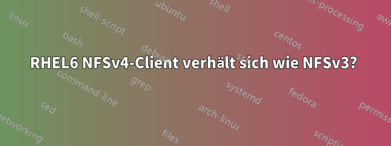 RHEL6 NFSv4-Client verhält sich wie NFSv3?