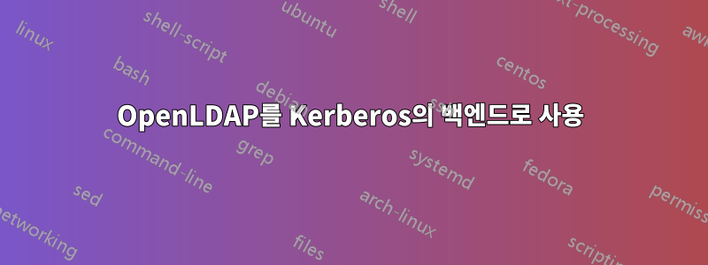 OpenLDAP를 Kerberos의 백엔드로 사용