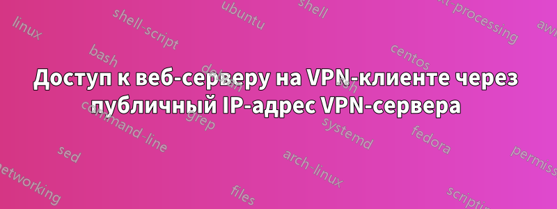 Доступ к веб-серверу на VPN-клиенте через публичный IP-адрес VPN-сервера